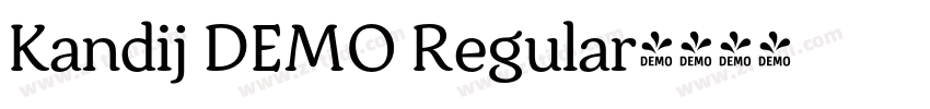 Kandij DEMO Regular字体转换